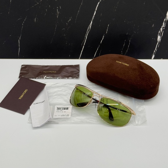 NEW TOM FORD TF418 28N AVIATOR SUNGLASSES TOM FORD RYDER FT0418/S EYEWEAR - Picture 10 of 10